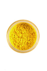 bright and colorful eye shadows on white