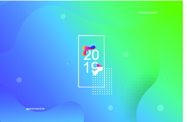 Abstract form composition background trend. Circle, wavy, dynamic background, gradient color, flowing shapes,. Usable for landing page. Trendy and modern background color.