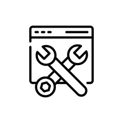 Maintenance Vector outline Icon. Eps 10