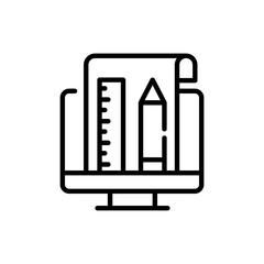 Page Design Vector outline Icon. Eps 10