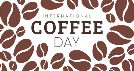 International Coffee Day Background Illustration