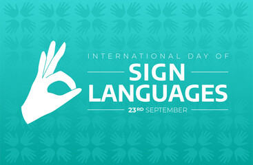 International Day of Sign Languages Modern Background