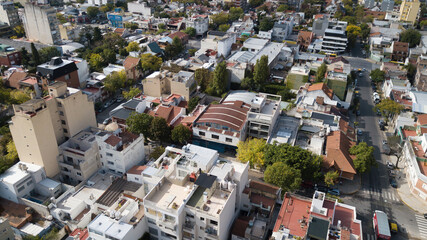 Aerial view of the neighborhood of saavedra, federal capital, Buenos Aires, Argentina.