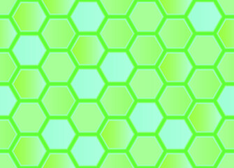Green honeycomb mosaic. Vector illustration. 