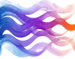 Abstract colorful background. Watercolor white brush strokes texture. Rainbow wave  pattern. - 377589863