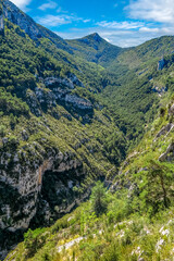 Beautiful landscapes of the mountains and canyon of the Verdon gorge, Provence-Alpes-Côte d'Azur region, Alpes de Haute Provence, France