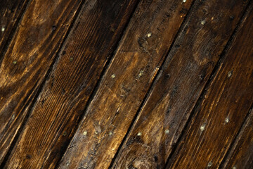 Old wood texture with varnish, bar counter, door