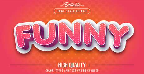 Editable text style effect - Funny theme style.