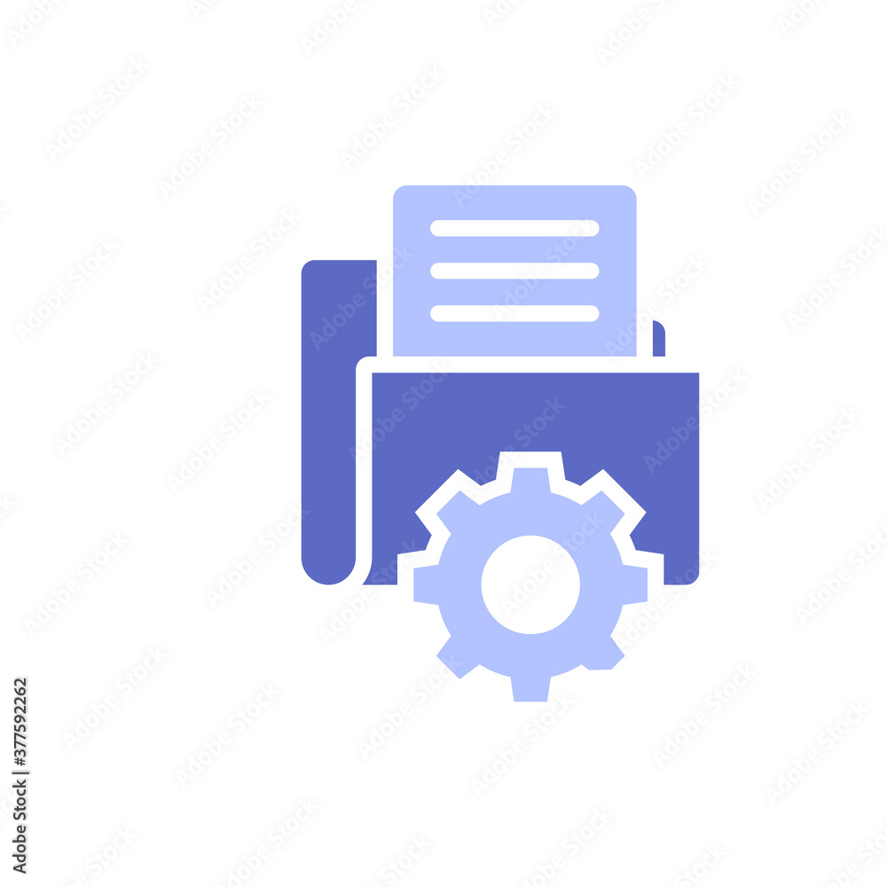 Poster data management solid color style icon.