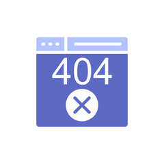 Error Page solid color style icon. 