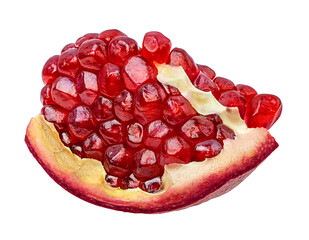 Fresh pomegranate isolated on white background with clipping path