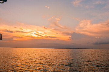 The high seas with dramatic skies