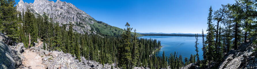 Fototapeta na wymiar Jenny Lake and Trail, Teton National Park