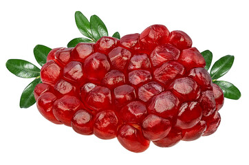 Fresh pomegranate isolated on white background with clipping path