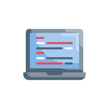 Programming flat icon. EPS 10 file