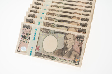 日本円の紙幣　一万円札