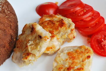 Fried chicken fillet.