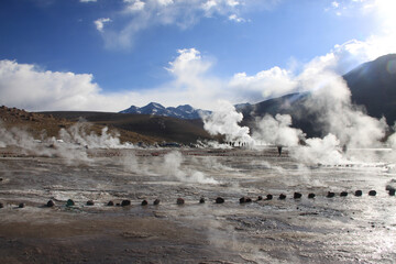 snow covered mountains