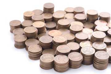 10円玉の集合写真