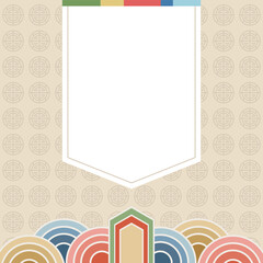 Korean traditional vector illustration background.