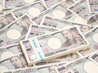 日本円の紙幣　一万円札