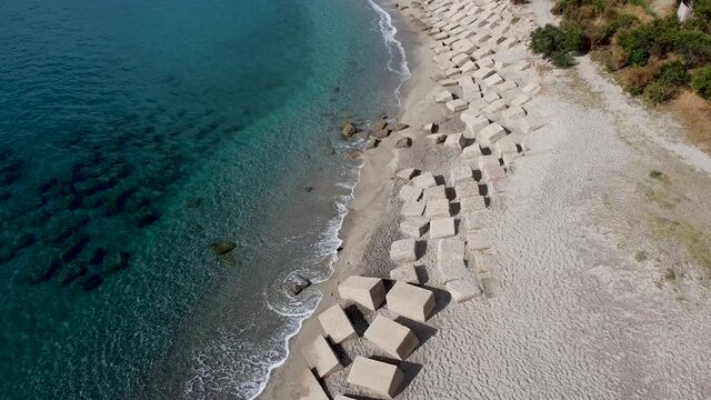 aerial view of beach in sicily