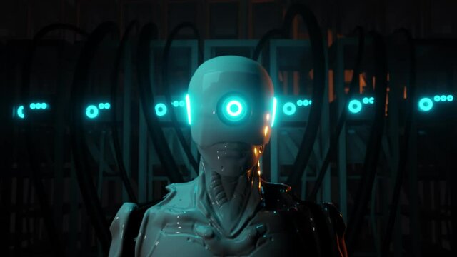 A robot looking for a question in a database