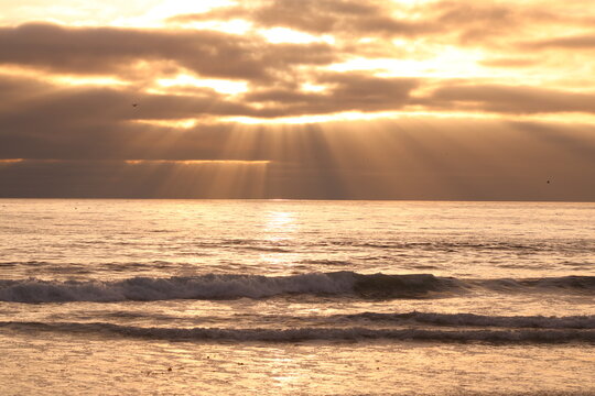 sunset on the beach