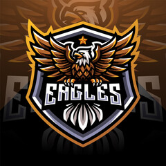 Eagle esport mascot logo © Visink.art