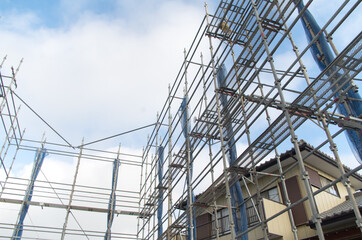 Fototapeta premium 建設現場 足場