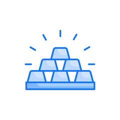 Billion blue color style icon. Banking and Finance symbol EPS 10 file.