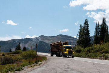 Logging Truck on the Million Dollar Highway Colorado 