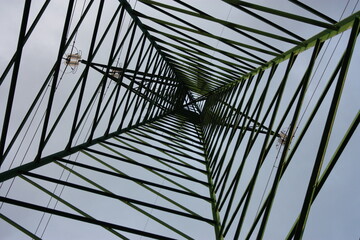 electric turrets of light, energy, for the current. communication and telecommunications. network connection © Alessia