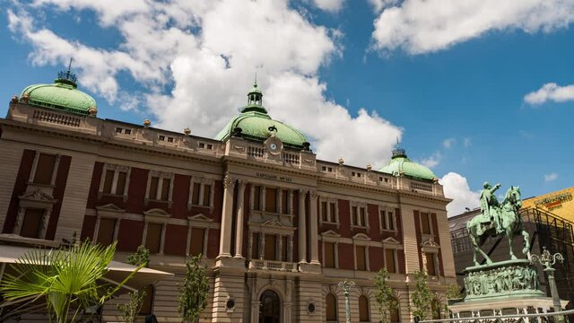 Clouds over national museum Belgrade