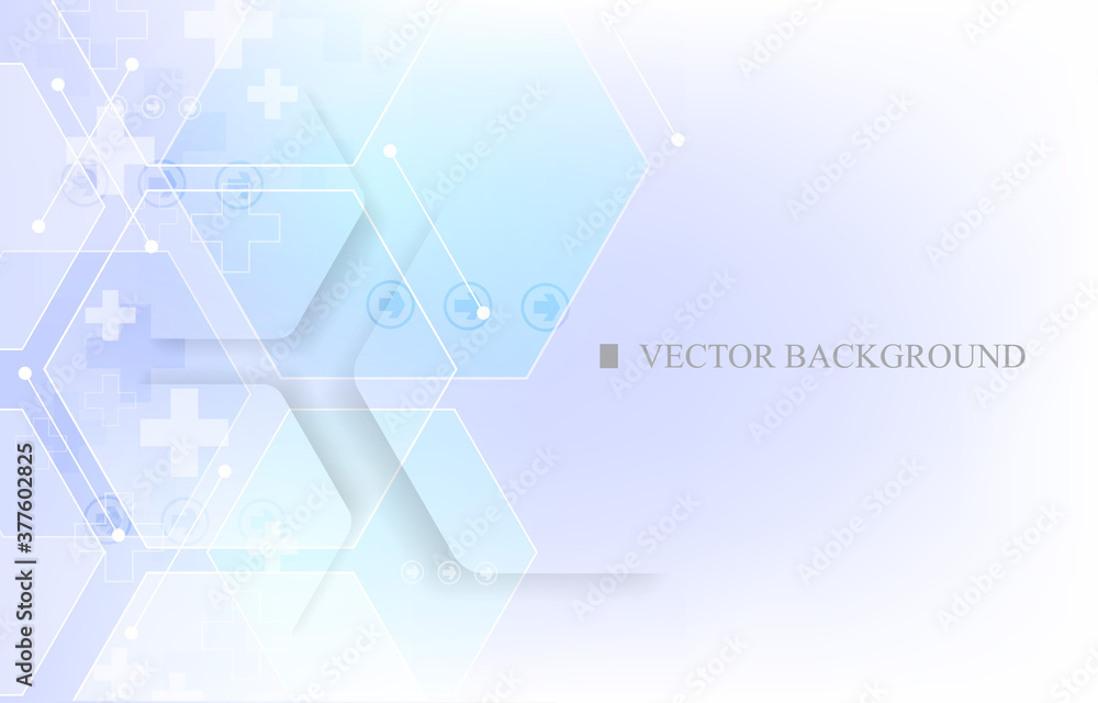 Poster vector abstract hexagon geometric background