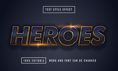 Blue Heroes Text Effect Editable premium download