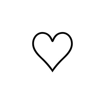 Heart icon/element/design, black heart illustration