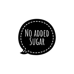 ''No added sugar'' icon for packaging design