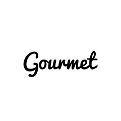 ''Gourmet'' word illustration for design