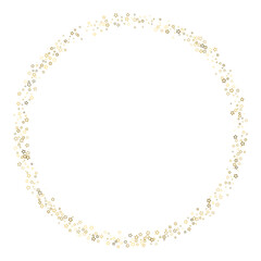 Gold Glitter Stars. Luxury Shiny Confetti.