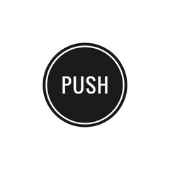 ''Press/push'' button sign