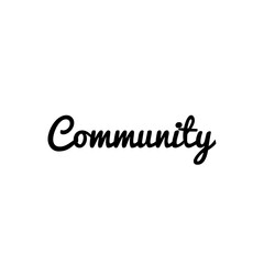 ''Community'' lettering illustration
