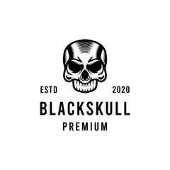 Black Skull premium illustration Logo Vector design