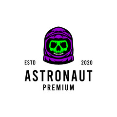 Skull astronaut premium illustration Logo Vector design