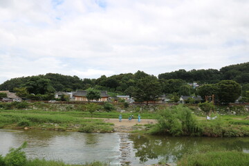 Fototapeta na wymiar landscape with river