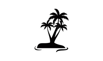 coconut tree vector logo