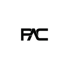 Obraz premium pac letter original monogram logo design