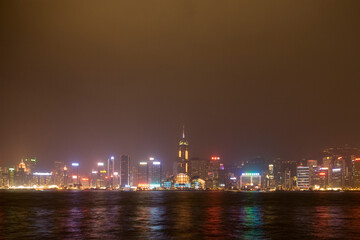 Fototapeta na wymiar Hong Kong Skyline at Night, China