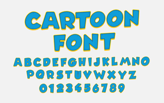 Cartoon font Vector of modern abstract alphabet