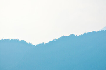 clouds in the mountains